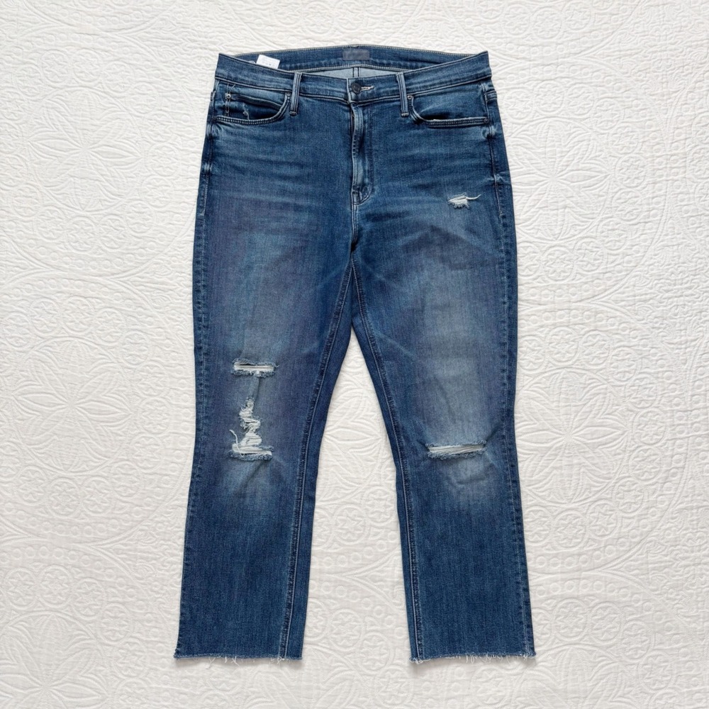 Mother Denim Mid-Rise Dazzler Ankle Fray Jeans, Weekend Warrior Wash